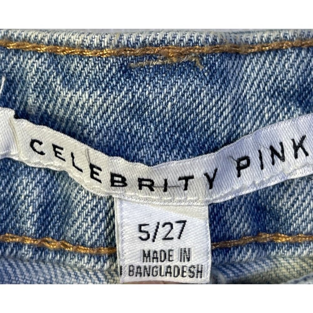Celebrity Pink Size 5/27 Mid-Rise Denim Bermuda Shorts Lightweight - Picture 9 of 11